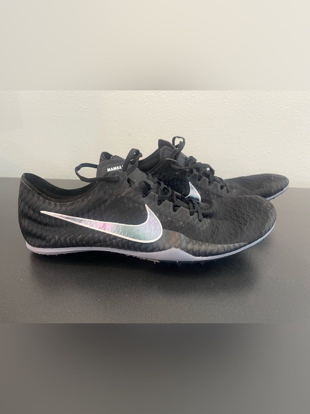 Nike Black Mamba V Track Spikes with Iridescent Swoosh Accent